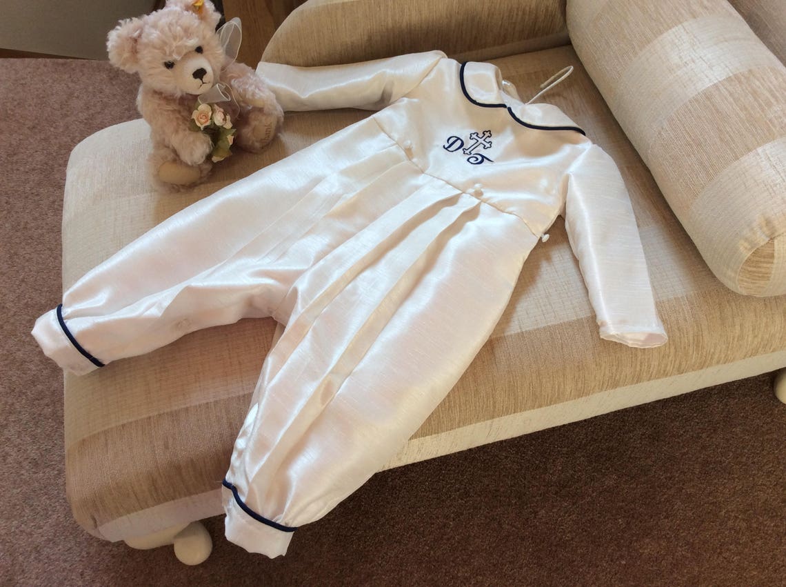 Christening gown with detachable skirt Baptism gown Etsy