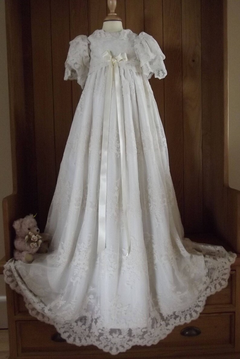 Lace Christening gown Heirloom traditional baptism dress Etsy