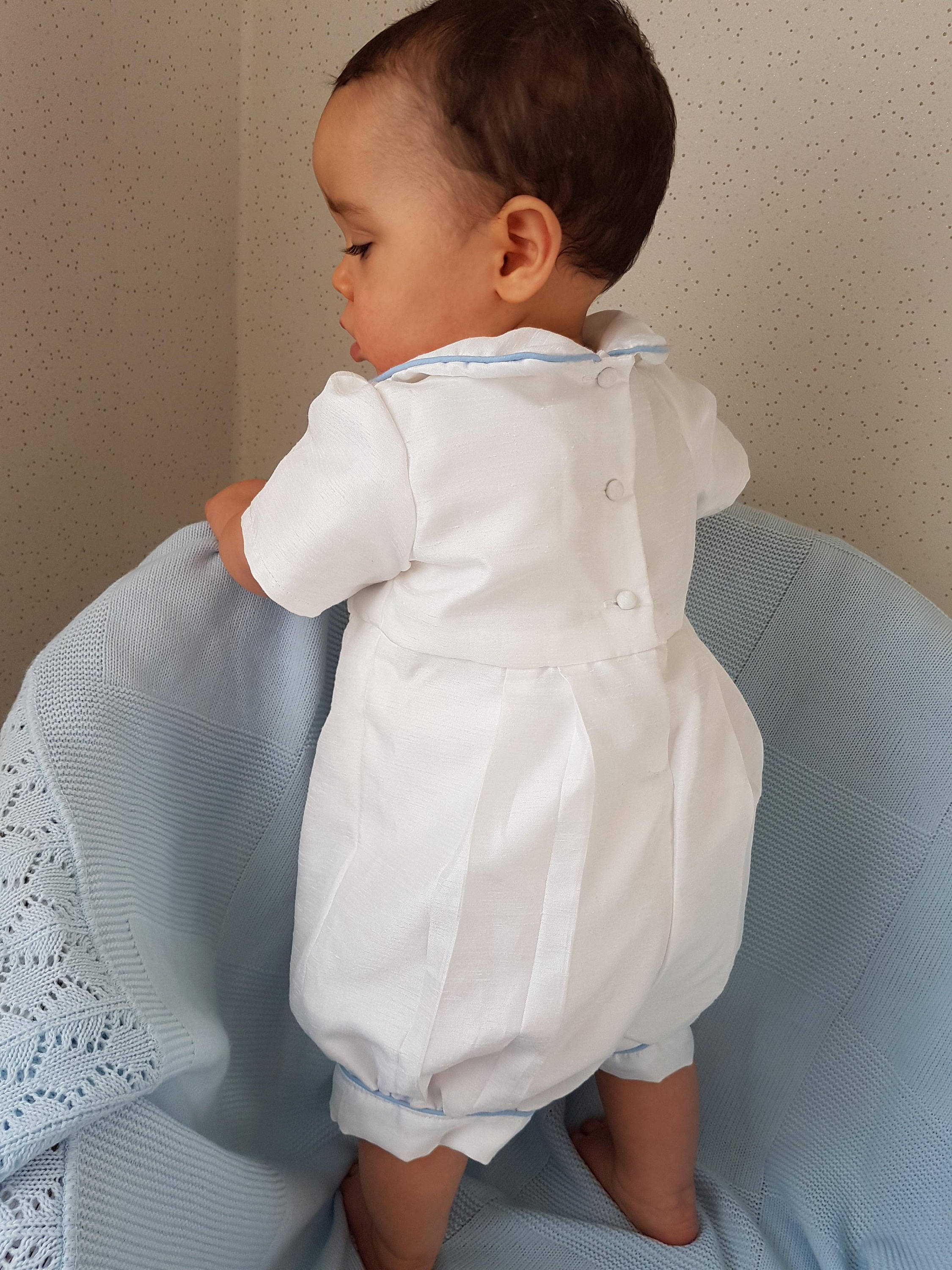 Christening gown with detachable skirt Baptism gown Etsy