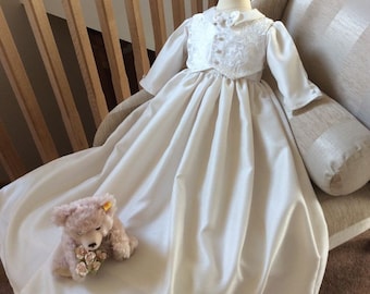 Boys Christening Gown with detachable skirt - Boy Baptism Romper Suit outfit - baby wedding suit - Naming ceremony - Dedication - LDS