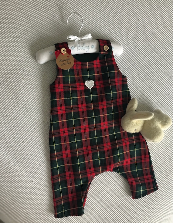 Baby boy shop red tartan trousers