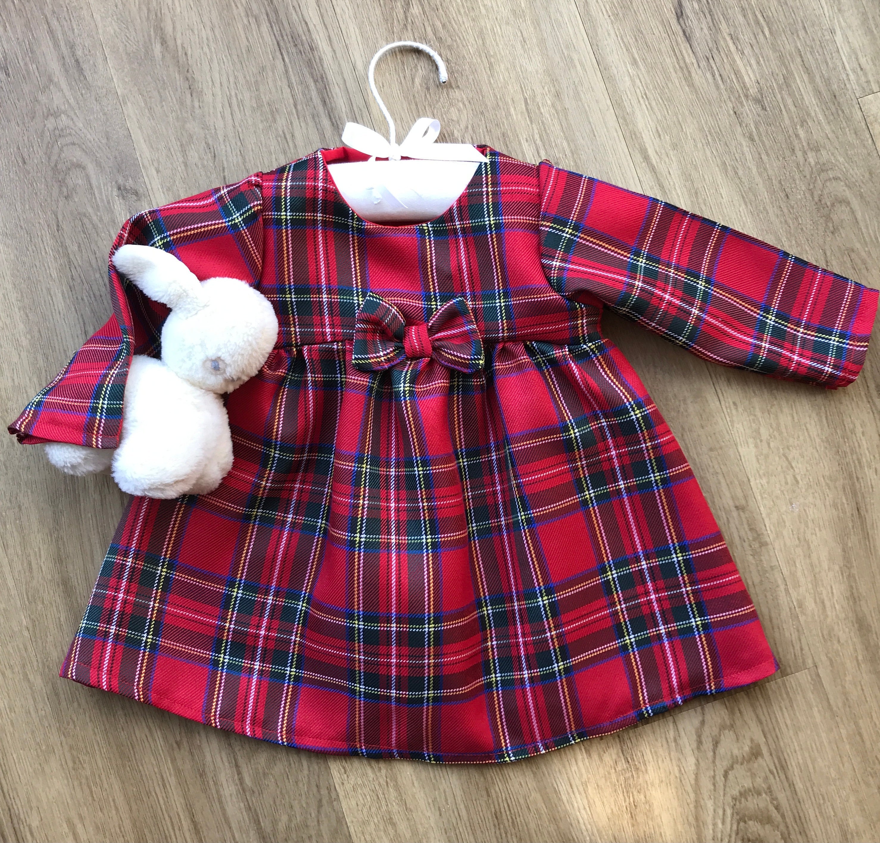 Baby girl tartan dress clearance