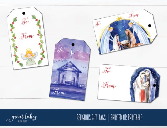 Religious Christmas Gift Tags Christmas Gift Tags Printable | Etsy
