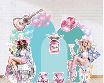 Copa de Martini Disco Cowgirl (7 piezas) Decoración para fiestas: Despedida de soltera, Cumpleaños número 21
