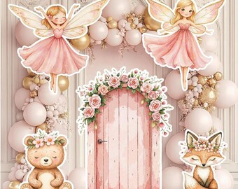 Fairy Stand Up Prop, 5-Piece Corrugated Plastic Party Decor