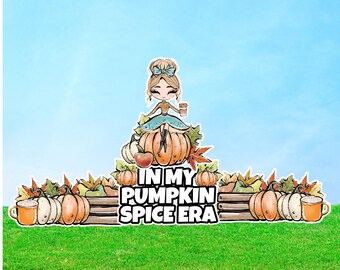 Pumpkin Spice Era Fall (4 Pieces) Yard Card Set: Halloween Party Prop Cutouts