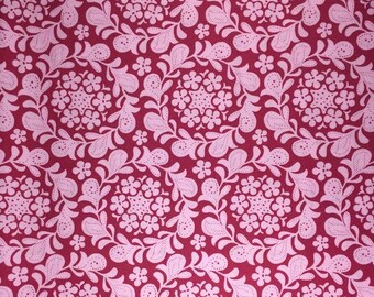 Original Henna Garden, Raspberry, Sandi Henderson, Fat Quarter DESTASH HTF OOP