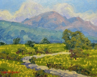 Marc A. Graison California Impressionist Plein Air Oil Painting Unframed 9x12"