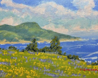 Marc A. Graison California Impressionist Plein Air Oil Painting Unframed 9x12"