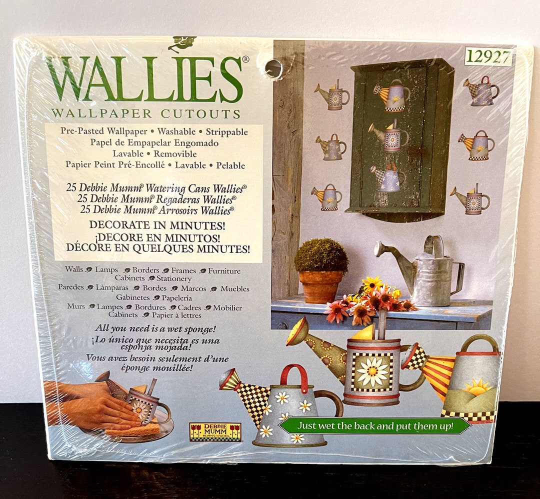 Wallies Wallpaper Cutouts / 25 Debbie Mumm Watering Can Etsy