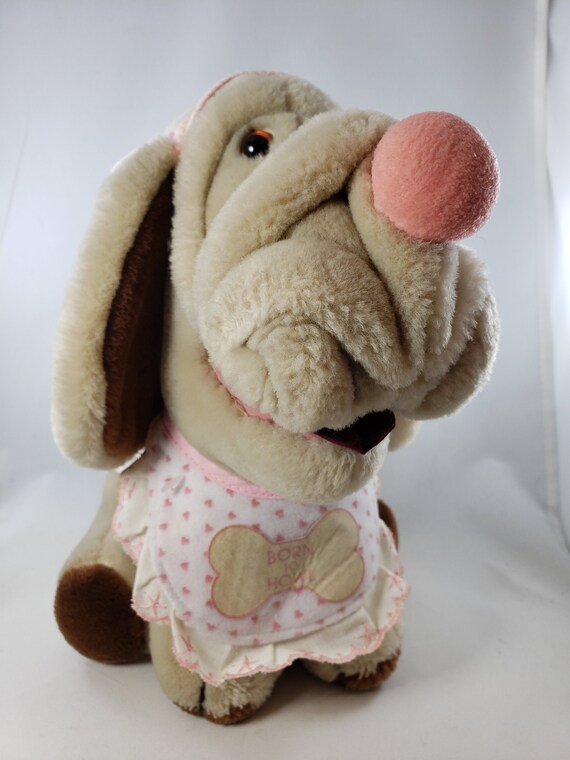 wrinkles plush dog