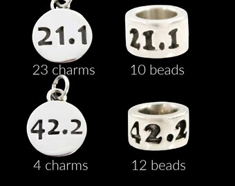 CLOSEOUT! 49 pcs, 21.1k Charm/Bead, 42.2k Charm/Bead, Runner Charm,  Marathon, Half Marathon, Wholesale Jewelry, Running Jewelry