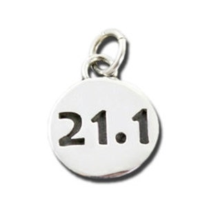 CLOSEOUT Sterling Running 21.1k Charm/Bead, 42.2k Charm/Bead, Runner Charm, Marathon, Half Marathon, Wholesale Jewelry, Running Jewelry image 2