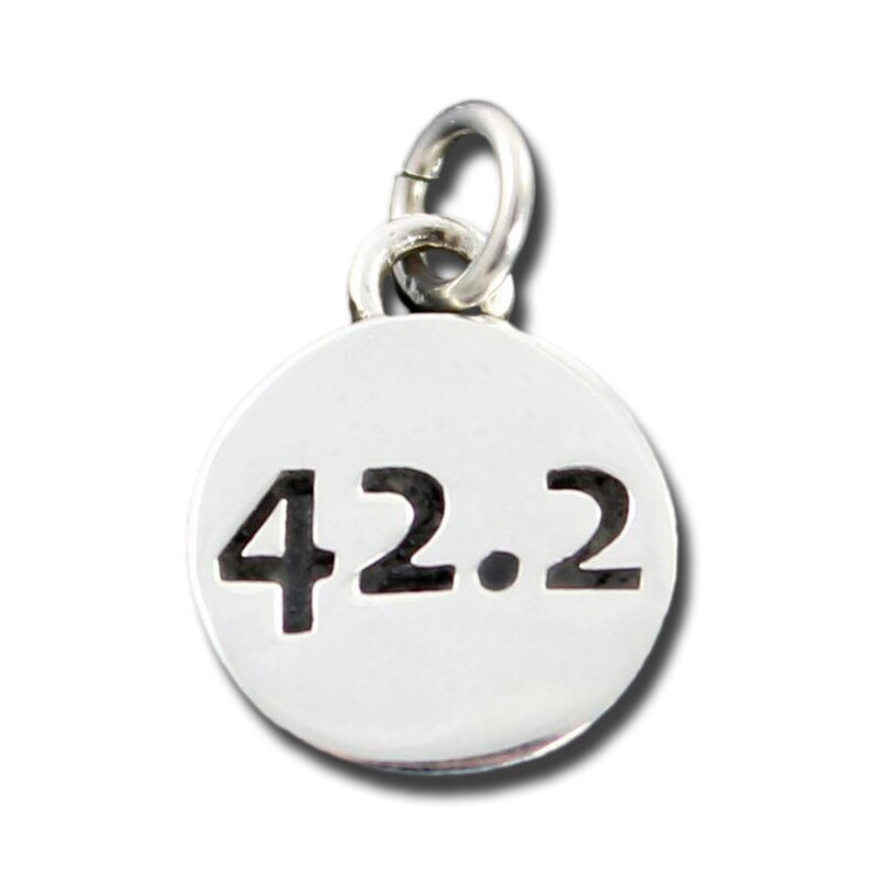 CLOSEOUT Sterling Running 21.1k Charm/Bead, 42.2k Charm/Bead, Runner Charm, Marathon, Half Marathon, Wholesale Jewelry, Running Jewelry image 3