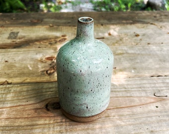 Green large bud vase