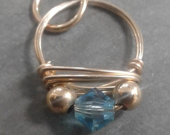 miniature birthstone ring charm