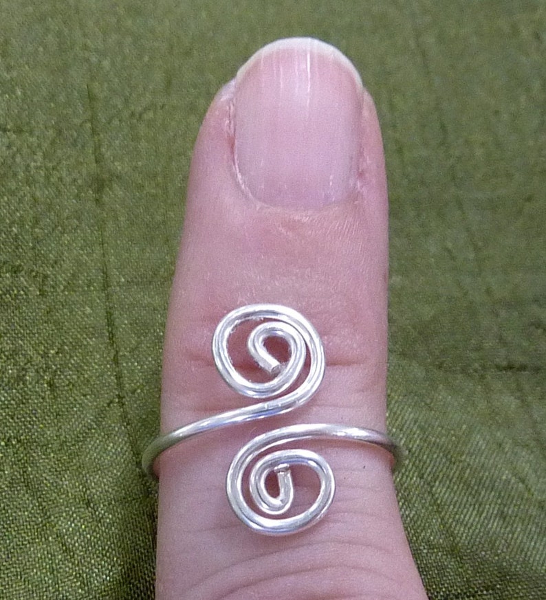 A Set of Three Sterling Silver Wire Wrapped Toe Rings Etsy
