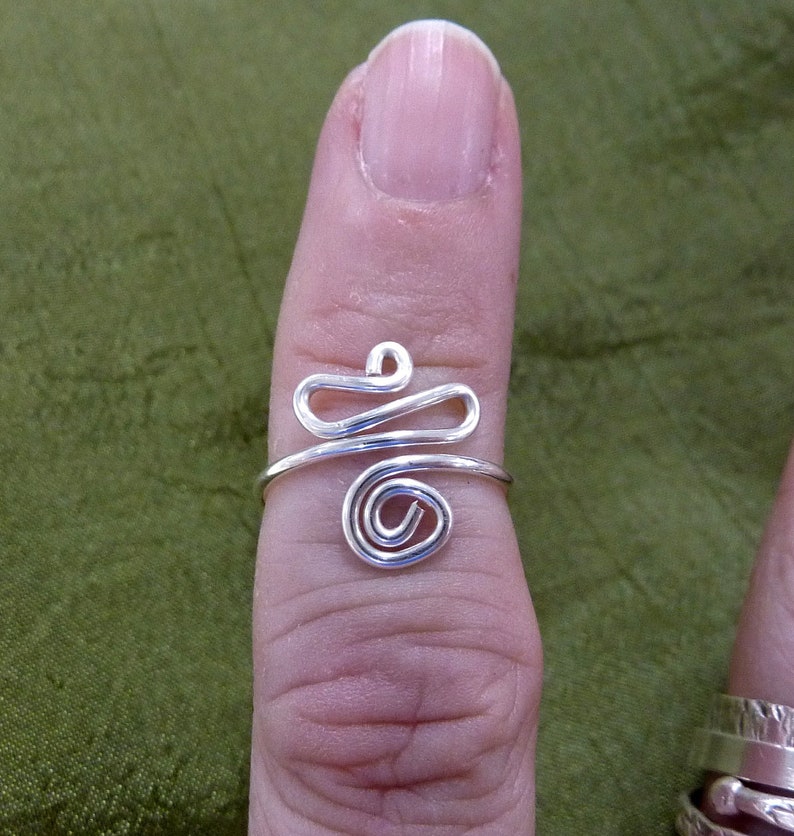 A Set of Three Sterling Silver Wire Wrapped Toe Rings Etsy
