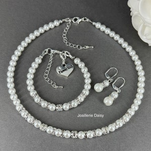 SSBSM 5Pcs Handmade Flower Necklace Bracelet Ring Ear Studs Kids Girls  Jewelry Set