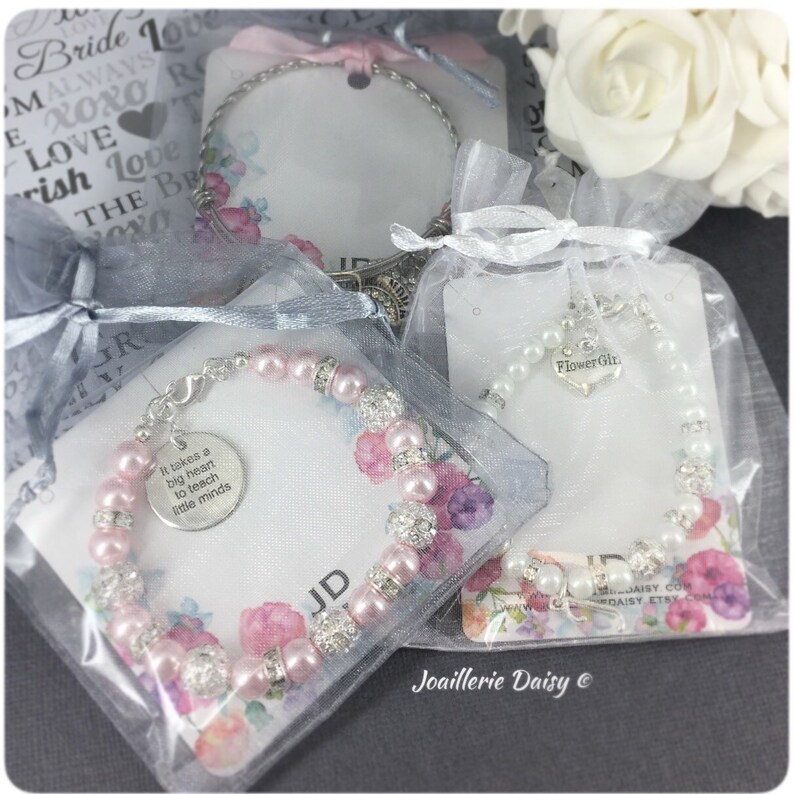 Pearl and Rhinestones Flower Girl Bracelet Flower Girl Etsy Canada