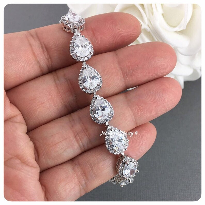 Wedding Bridal Jewelry Gift Set White Crystal Cubic Zirconia Etsy