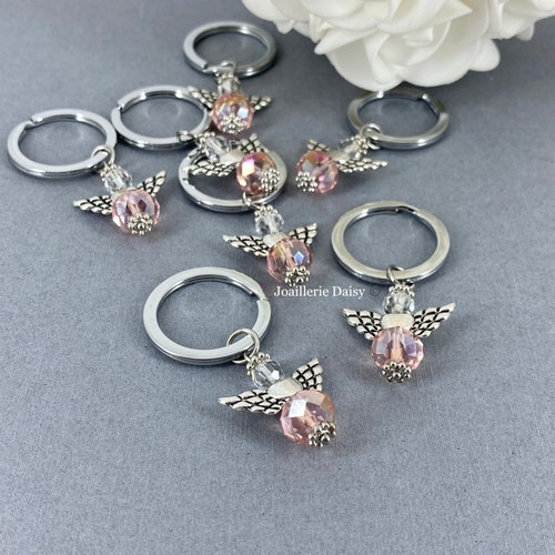 Angel Keychain Baptism Giveaway Baby Girl Baptism Keychain Etsy Canada