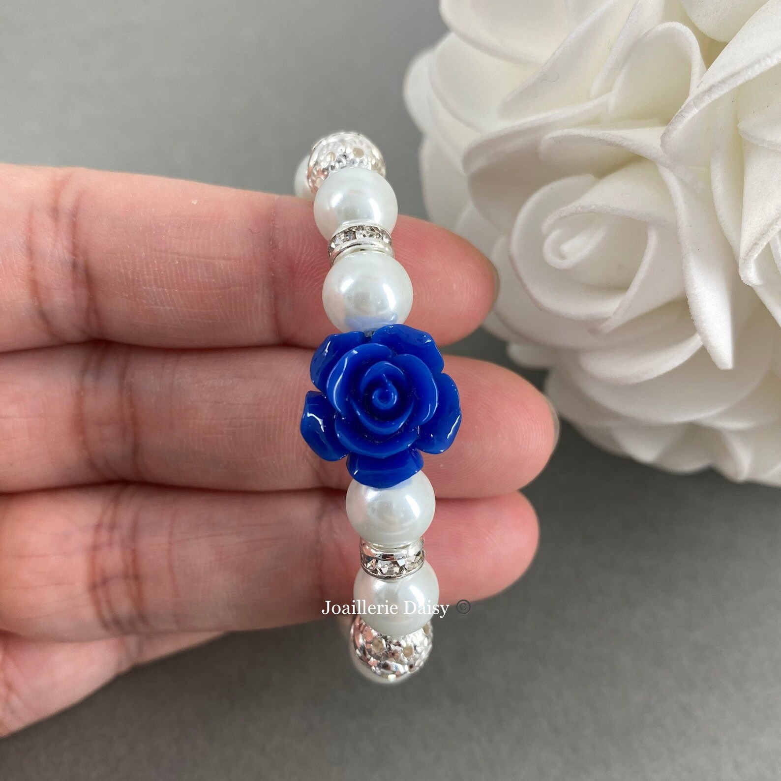 Royal Blue Flower Girl Bracelet Flower Girl Jewelry Flower Etsy