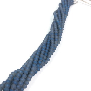 3x4mm Small Crystal Rondelles - Wolfesbane  - Full 16&quot; Strand, About 132 Rondelle Beads