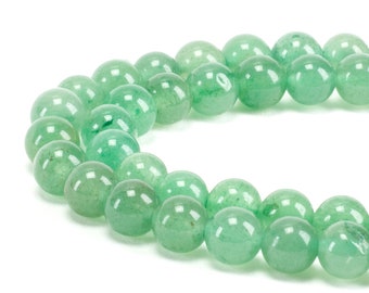 6mm Green Aventurine Gemstone Round Beads for Jewelry Making | 1 Strand - 60 PCS