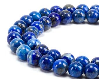 6mm Lapis Gemstone Round Beads for Jewelry Making | 1 Strand - 60 PCS