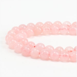6mm Rose Quartz Gemstone Round Beads for Jewelry Making | 1 Strand - 60 PCS