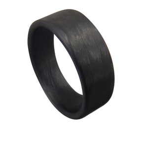 Carbon Fiber Unidirectional Black Wedding Ring image 2