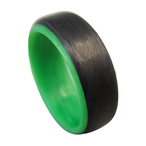 Carbon Fiber Glow Ring Etsy