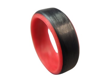 Carbon Fiber Glow Ring-Red