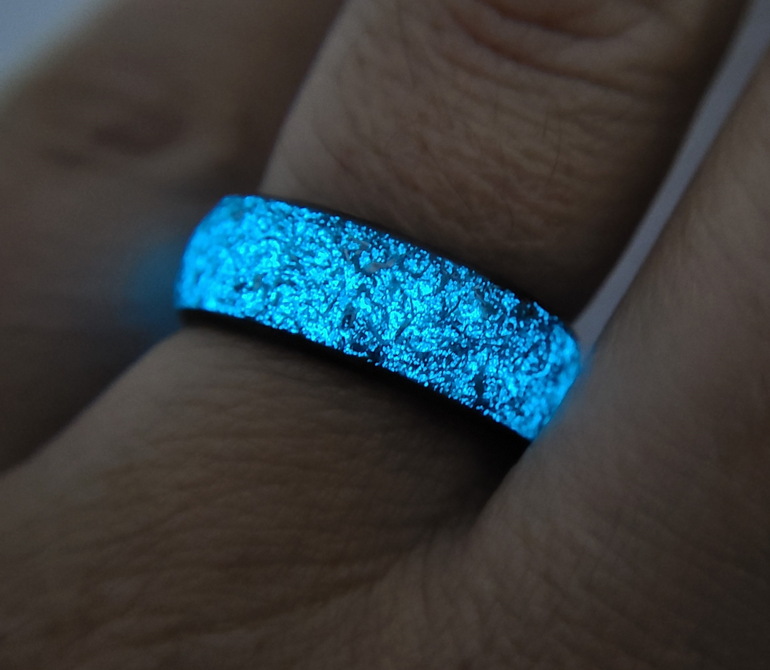 Carbon fiber meteorite glow best sale ring