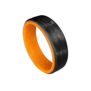 Carbon Fiber Orange Glow Ring