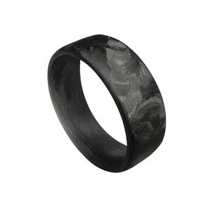 Forged Carbon Fiber Ring Matte or High Gloss Finish Handcrafted Multiple Band Widths Sizes 4-16