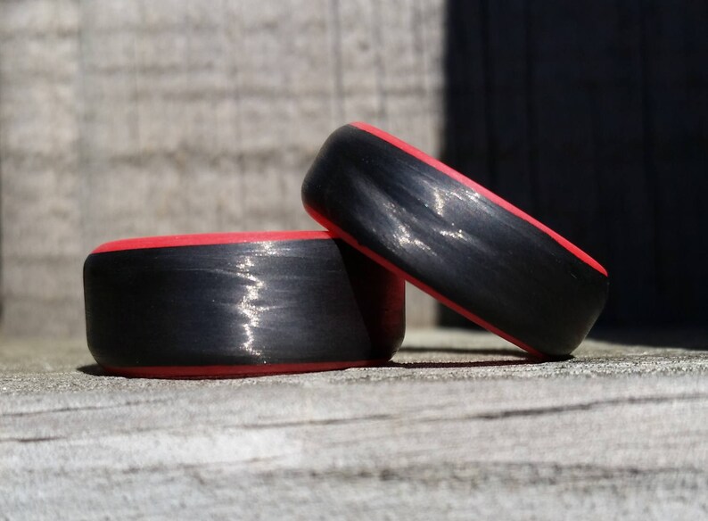 Carbon Fiber Glow Ring-Red