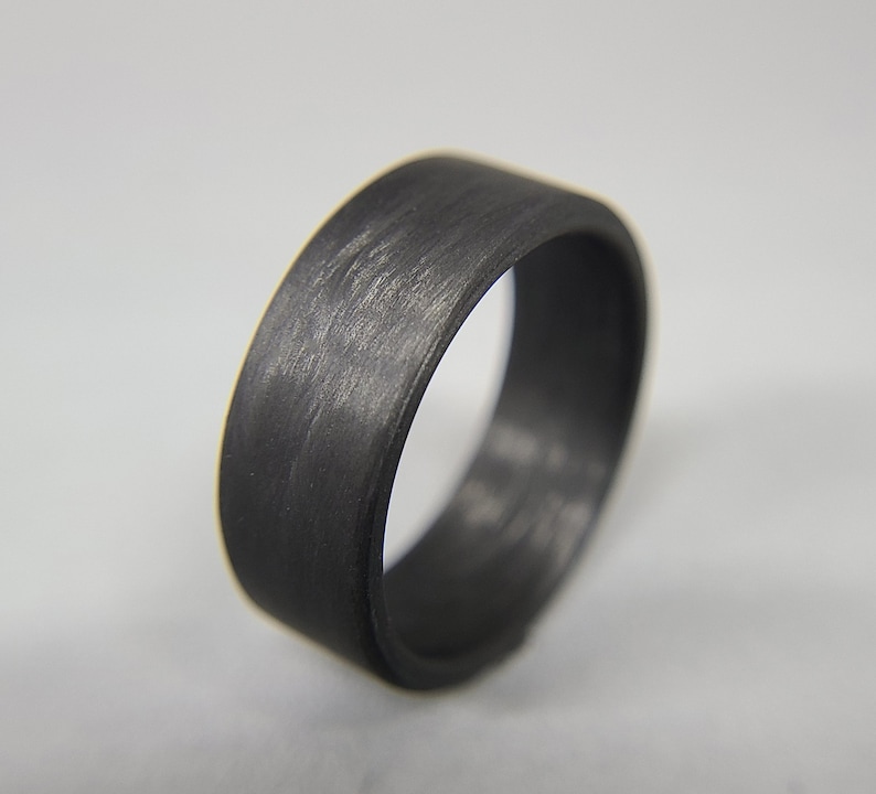 Carbon Fiber Unidirectional Black Wedding Ring image 5