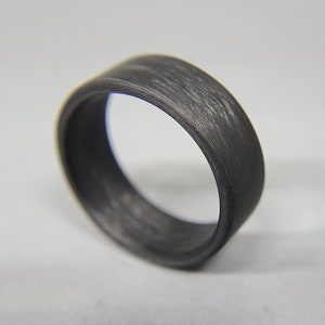 Carbon Fiber Unidirectional Black Wedding Ring image 3