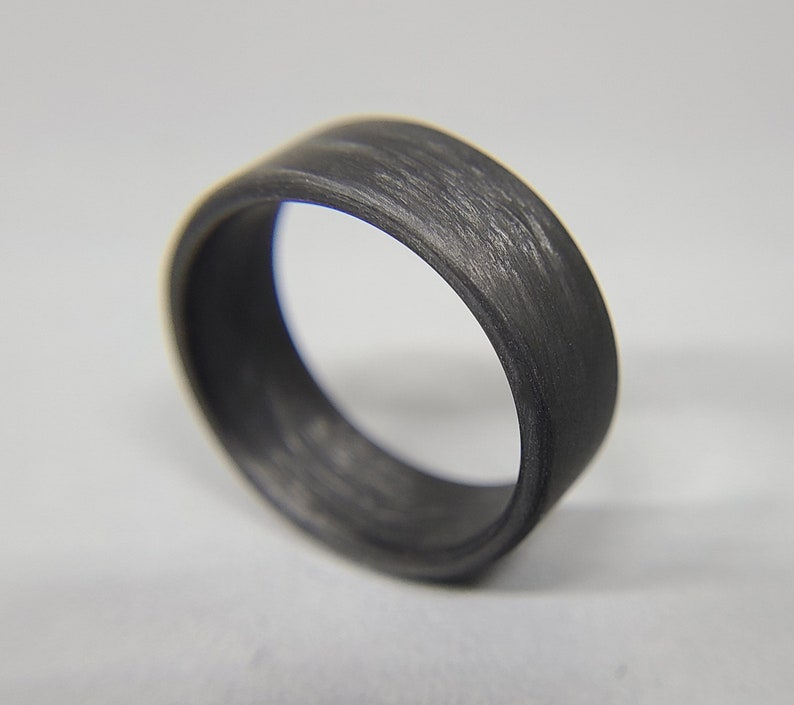 Carbon Fiber Unidirectional Black Wedding Ring image 3