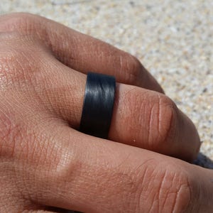 Carbon Fiber Unidirectional Black Wedding Ring image 6