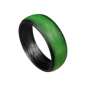 Glow in the Dark Carbon Ring-Green