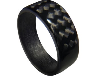 Carbon Fiber Twill Gloss Ring