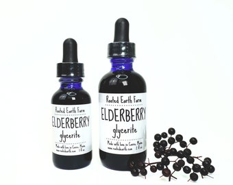 Elderberry Syrup, Elderberry Glycerite, Elderberry Tincture, Organic Elderberry, Elderberry Extract