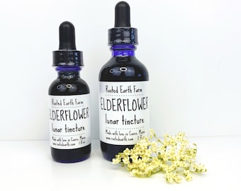 Elderflower Tincture, Organic Elder Flower Tincture, Elderflower Extract, Herbal Tincture, Herbal Extract