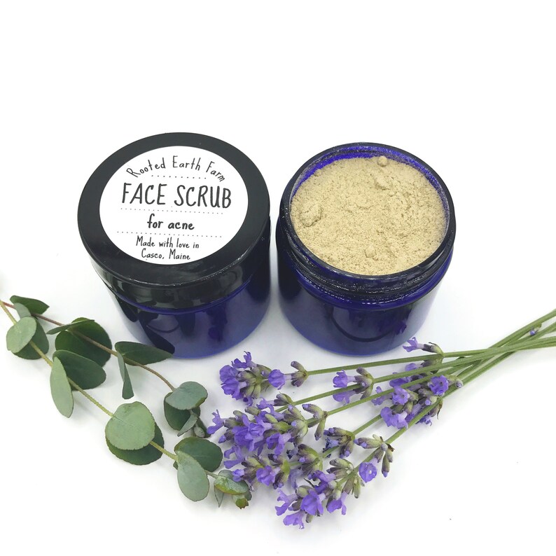 Natural Acne Scrub Face Scrub Acne Face Wash Acne Etsy