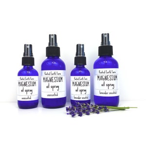 Magnesium Oil Spray, Lavender or Unscented, Magnesium Spray, Magnesium Oil, Before Bed Spray