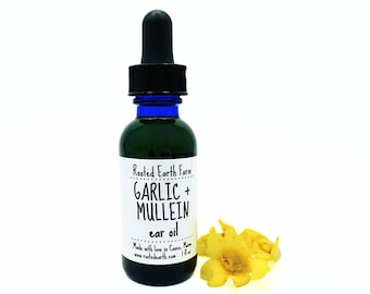 Garlic and Mullein Ear Oil, Mullein Oil, Garlic Ear Oil, Dog Ear Oil