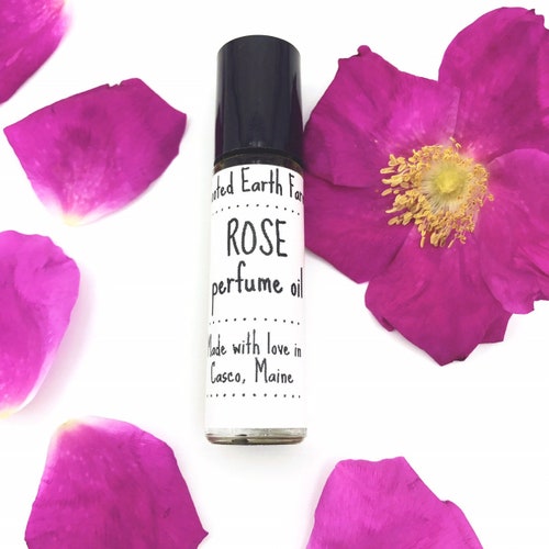Pure Rose Perfume Oil Vegan Fragrance Scent Roll on Fresh Etsy